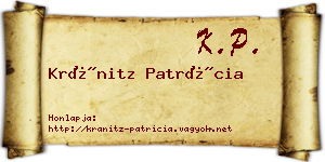 Kránitz Patrícia névjegykártya